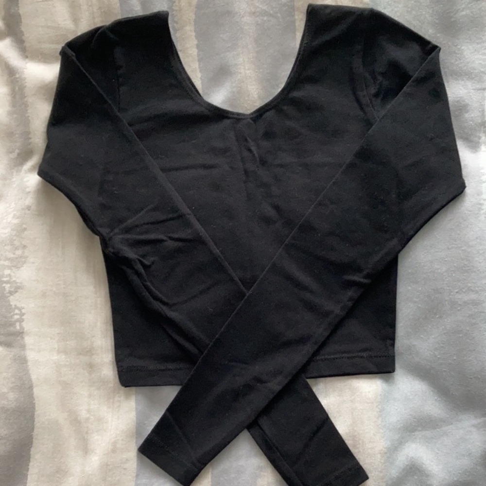 American Apparel Long-Sleeve Crop Top